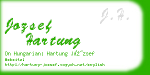 jozsef hartung business card